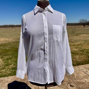 Moda International for Victoria's Secret; 100% cotton white blouse, XS